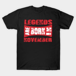 Legends are born in November tshirt- best t shirt for Legends only- unisex adult clothing T-Shirt